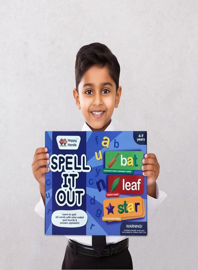 HappyHands Happy Hands Preschool Learning Activity - Spell It Out | Boost Vocabulary & Spelling for Kids Ages 4,5,6,7 | Interactive Learning Game,Hands-On Development | Gift for Early Literacy Skill - Image 3